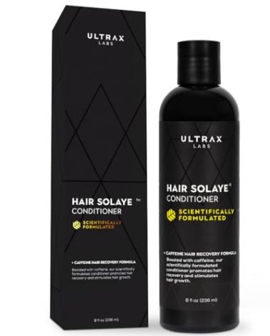 Ultrax Labs Hair Solaye Conditioner for Silky Smooth Hair Growth - Caffeinated Compounds with Chamomile Extract, Women & Men, 8 fl oz, 2 Minute Hair Treatment, Unisex