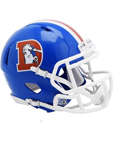 Broncos 1975 to 1996 Throwback Revolution Speed Mini Football Helmet