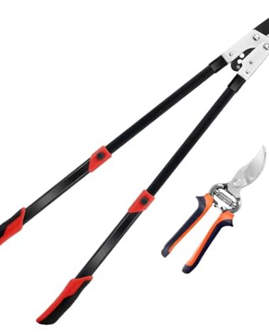 YRTSH Loppers Branch Cutter Heavy Duty Tree Trimmer, Extendable 28-41" Tree Pruner with Compound Action, Tree Cutter with 2 Inch Clean Cut Capacity Chop Thick Branches Effortlessly