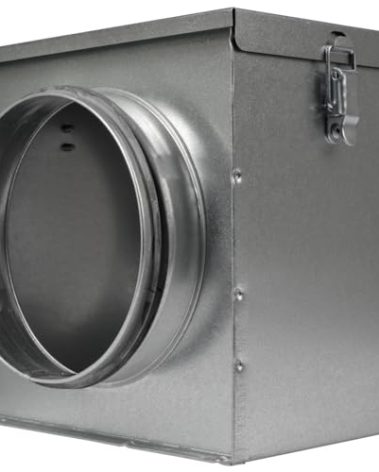 Repa Market 6" Duct Air Filter Box – Galvanized Steel Inline Dryer Filter Housing for Round Duct - EPDM Rubber Gaskets – Easily Serviceable Lint Trap – Intake Ventilation, Home Improvement