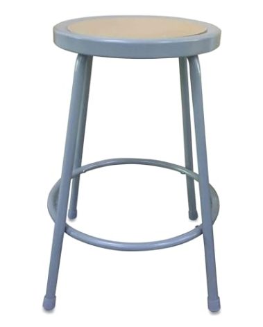 Alera Industrial Metal Shop Stool ALEIS6624G Each
