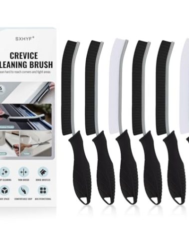 SXhyf Crevice Cleaning Brush - Grout Scrub Brush, House Cleaning Supplies, Gap Cleaning Tools, Home Essentials, Gifts for Women Men, Hard Bristle Crevice Cleaner Brush for Household Use, Bathroom