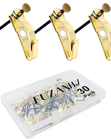 30lbs Earthquake Picture Hangers(30pcs)- Tremor Hanger, Earthquake Picture Hanging Hooks with Nails,Professional Earthquake Hanger on Wooden/Drywall Hanging Hardware for Clock,Mirror,Jewelry