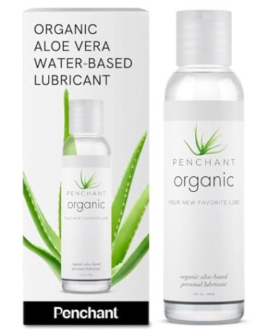 Penchant Organic Aloe Vera Lube - Personal Lubricafication for Women and Men, Water Resistant Sex Lube, Natural Moisturizing Lubricant Gel for Couples, Made Without Paraben and Glycerin 4oz
