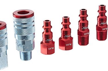 Milton ColorFit Coupler & Plug Kit - (M-Style, Red) - 1/4" NPT, (7-Piece)