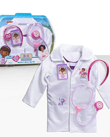 Doc McStuffins Doctor's Dress Up Set and Accessories, 4-pieces, Imaginative and Pretend Play, Kids Toys for Ages 3 Up by Just Play