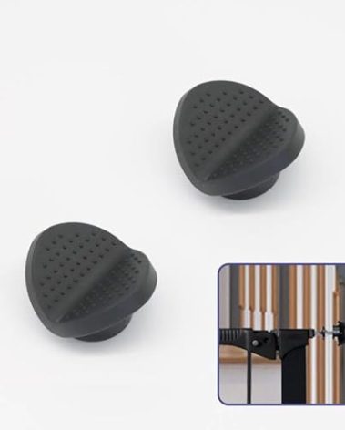 Baby Gate Banister Adapter Kit (2 Pack) Universal Hardware for Pressure Mounted Dog Gate for Stairs Banister to Wall Baby Gate Hardware Stair Gate, Black