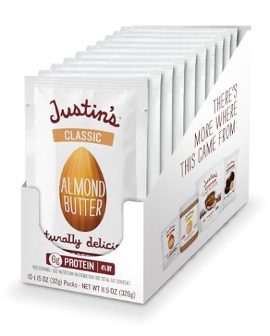 JUSTIN'S Classic Gluten-Free Almond Butter Squeeze Packs, 1.15 Ounce (Pack of 10)