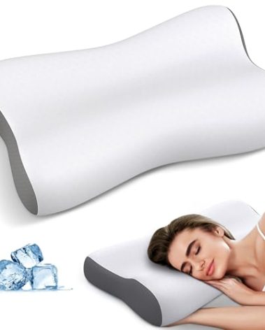 Cervical Neck Pillow Memory Foam Pillows for Neck Pain Relief, Ergonomic Pillow for Shoulder Pain, Contour Pillow for Sleeping, Orthopedic Bed Pillows Neck Support for Side Back Stomach Sleepers