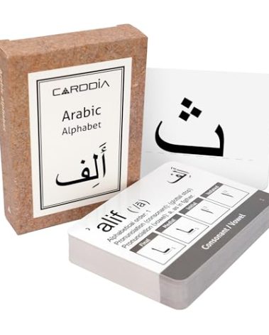 CARDDIA | Arabic Alphabet Educational Flashcards | Includes Consonants, Vowels, Diacritics and Numerals | Ideal for Arabic Language Beginners