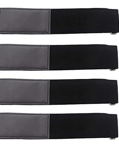 Skipwall Reusable Ladder Straps,Ladder Rack Tie Down Straps,Quality Hook and Loop Securing Straps,Multipurpose Storage Straps (33'' x 2'') (Black 4 Pack)