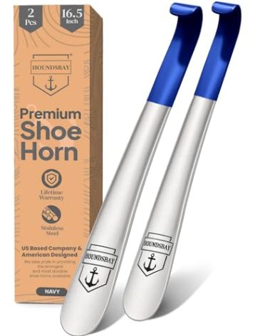 Metal Shoe Horn Long Handle for Seniors, Shoehorn Long-handle, Shoe Horns for Men Long Handle, Long Handled Shoe Horn for Women and Kids, Extra Long Shoe Horn for Seniors, Boot Horn, Shoe Spoon