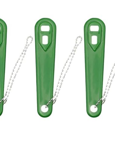 Sandhill Tools 3 Pack Heavy Duty Green Plastic Oxygen Cylinder Wrench with Chain