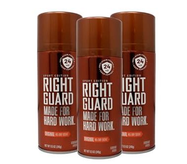 Right Guard Sport Deodorant, Aerosol, Original 8.5 oz (Pack of 3)