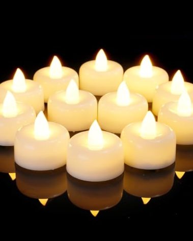Amagic 150Pack Flameless LED Tea Lights Candles Battery Operated, Electric Fake Tealight Candles for Votive, Halloween, Christmas, Home Decor, Wedding, Table Decor (150Pack)