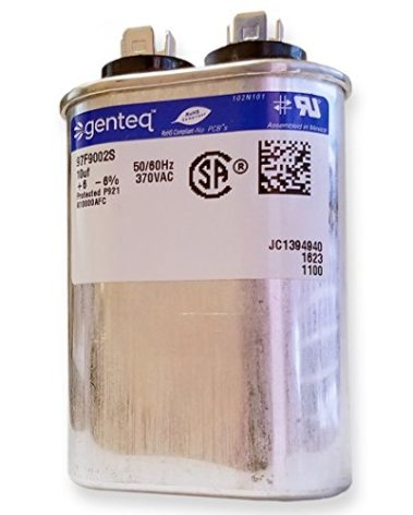 GE 97F9002 - 10 uf MFD 370 VAC Volt Genteq Replacement Oval Run Capacitor