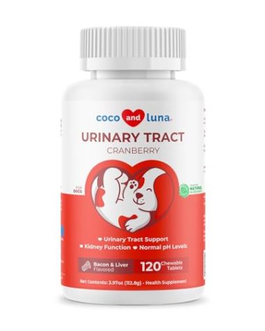 Cranberry for Dogs - Urinary Tract Support, Bladder Health, Dog UTI, Bladder Stones, Incontinence Support (Tablet)