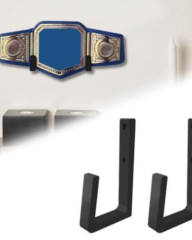 Wrestling Championship Belt Display Holder for Wall, Belt Horizontal Wall Mount Organizer, Wall Mounted Belt Display for Wrestlers Championship Hanging Display
