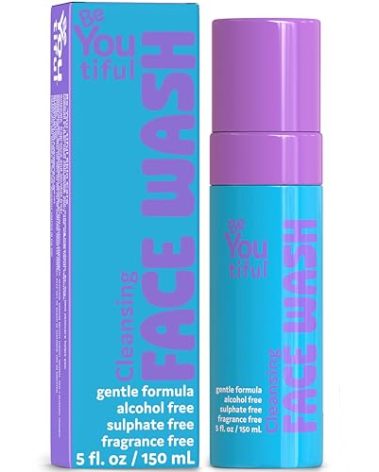 BeYoutiful Cleansing Face Wash, Preppy Skin Care for Teens, Boys and Girls, Gentle and Safe Skincare for Acne, Facial Cleanser, Sulfate and Paraben Free, 5 fl oz.