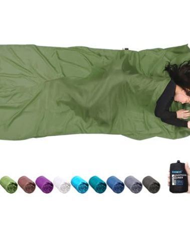 Browint Silk Sleeping Bag Liner, 100% Mulberry Silk Sleep Sheet, Sack, Extra Wide 87"x43" & 87“x34”, Lightweight Travel Sheet for Hotel, Envelop Rectangular 73“x34”, Hooded Mummy 87“x34”