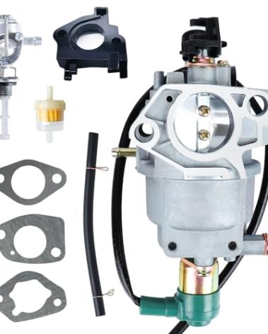 Carburetor Carb for Wen Power Pro 56551 56680 56682 5500 6800 7000E 9000E R390 389CC 390CC 13HP Generator with Fuel Shutoff Valve Line Gasket
