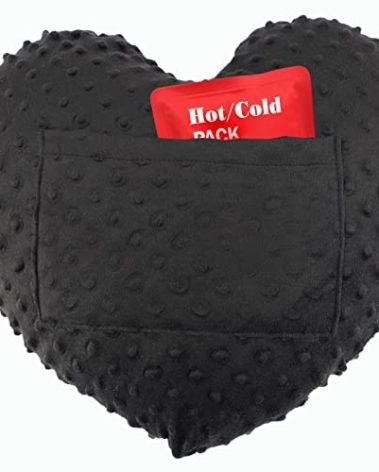 Heart Surgery Pillow for Open Heart Surgery After Bypass Coughing with Pocket Comfort Cushion Recovery Gifts Women Men Patients Minky Dot Black