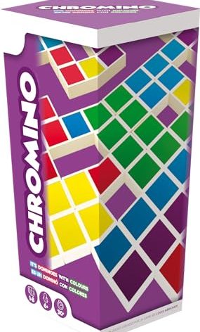 Asmodee Chromino Tabletop Game (Multilingual Edition) - Colorful Domino Strategy Game, Fun & Educational Family Game for Kids & Adults, Ages 6+, 1-8 Players, 30 Minute Playtime, Made by Zygomatic