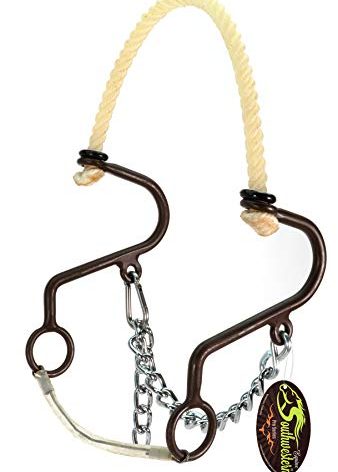S Hackamore Rope Nose Band Western Antique Bronze