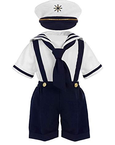 iGirlDress Baby Toddler Boys Nautical Sailor Outfit Short Suit 4 Piece Set 24mos Navy