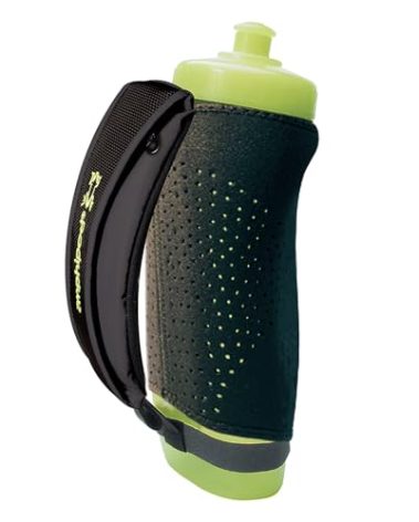 Amphipod Hydraform Handheld Thermal-Lite Water Bottle, BPA-Free, Insulated Sleeve, Storage Pocket for Running & Walking (20 oz.), Black