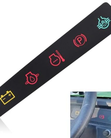 M117670 Dash Panel Decal/Instrument Panel Indicator Label Compatible with John De-ere Utility Vehicle 4X2, 6X4 Gators Below Serial Number 022482