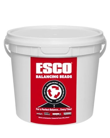 ESCO Tire Balance Beads – 17.6 lb Bulk Bucket (Model 20466C) | Reusable Ceramic Balancing Beads for Truck, RV, Motorcycle, Trailer & Car Tires | Reduces Vibration & Improves Tire Life