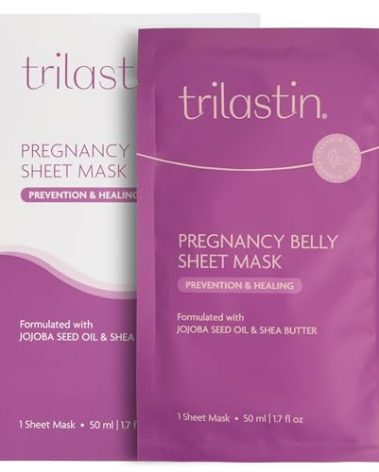 TriLASTIN Belly Masks - Belly Masks for Pregnant Women - Hydrating & Soothing for Itchy Skin - Reduces Stretch Marks - Safe for Sensitive Skin - Paraben & Phthalate-Free - Made in USA - 1 Pack