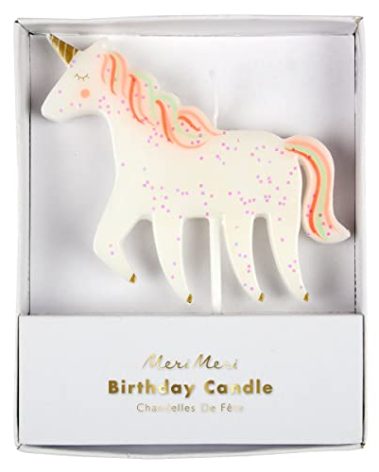 Meri Meri Unicorn Glitter Candle (Pack of 1)
