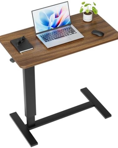 NIUTN Overbed Bedside Table with Wheels, Adjustable Hospital Over Bed Table, Rolling Laptop Table, Medical Bed Side Table