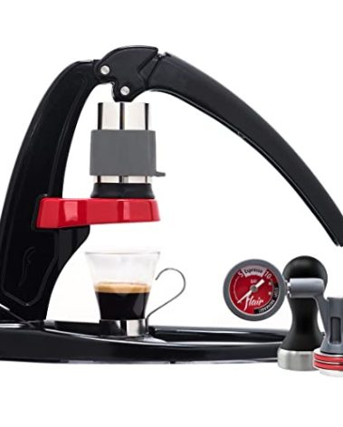 Flair Espresso Maker - Classic with Pressure Kit: Manual Lever Espresso Machine with Stainless Steel Tamper, Pressure Gauge and Carrying Case