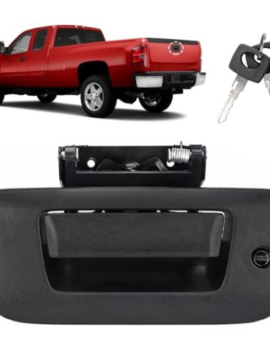 Dtomi Tailgate Handle, Rear Locking Tailgate Latch Handle Compatible with GMC Chevy Vehicle Silverado Sierra 1500 2007-2013, Sierra Silverado 2500 HD 3500 HD 2007-2014 Replace# 22755305, 17802393