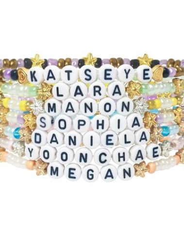 NEOVISTA 7PCS Friendship Bracelets Inspired by KATSEYE Concert Merch, Colorful Jewelry Gifts for Fans, K-pop Style Beaded Accessories for Women & Men, Costume Accessories, Outfit Dress Decor