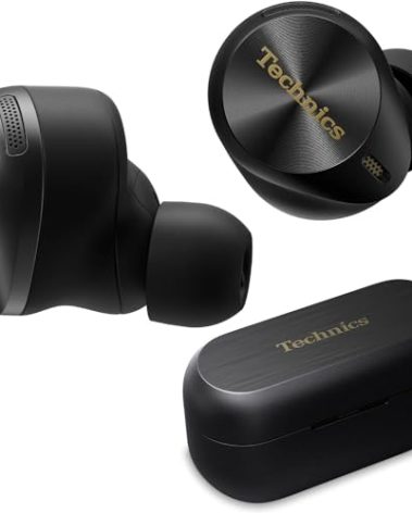 Technics Premium Hi-Fi True Wireless Bluetooth Earbuds with Advanced Noise Cancelling, 3 Device Multipoint Connectivity, Hi-Res Audio + Enhanced Calling Wireless Earbuds - EAH-AZ80-K (Black)