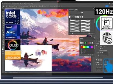 Lenovo Yoga 9i AI Powered 2-in-1 Laptop 14.0" 120 Hz Touchscreen OLED 2.8K (Intel Ultra 7-155H, 16GB LPDDR5X, 1TB SSD, Active Pen, Backlit KYB, FP Reader, 2 Thunderbolt 4, Win 11 Home) w/DKZ Hub
