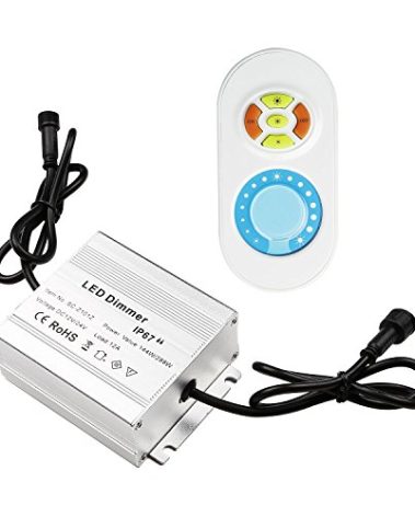 QACA Z101C Aluminium DC 12V LED Light Dimmer Remote Controller with ON/Off Switch for QACA Single Color LED Deck Lights