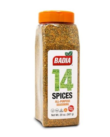 Badia 14 Spices Salt-Free All Purpose Seasoning, 20 oz - Savory Blend of Garlic, Onion, Herbs, Spices & Peppers