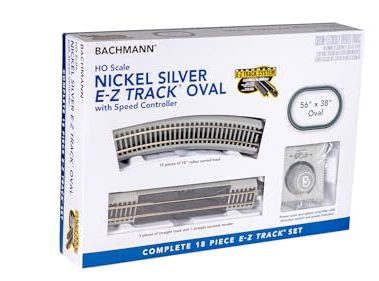 Bachmann Trains - Snap-Fit E-Z Track® - Nickel Silver Oval with Speed Controller - HO Scale
