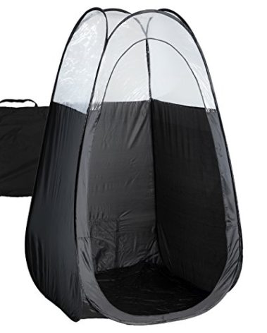 Naked Sun Black Spray Tan Tent - Pop Up Portable Professional Self Tanning Booth with Carry Bag Waterproof Floor and Extraction Fan Opening - Sunless Spray Tan Backdrop