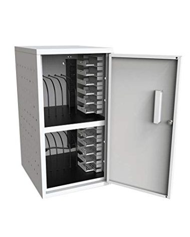 Luxor 12 Capacity Secure Tablet Charging Box with mounting hardware for drywall Surfaces Included.