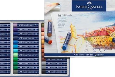 Faber-Castell Creative Studio Oil Pastel Crayons - 36 Vibrant Colors