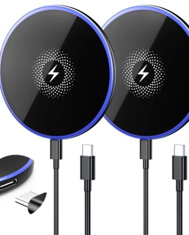Wireless Charger 2Pack 6FT 15W Samsung Magnetic Wireless Charger Fast Charging Pad for Samsung Galaxy S25 Ultra/S24 FE/S23 Ultra/S22/S21/Z Google Pixel 9 8a 7a 8 7 Pro | Strong Magnet Technology