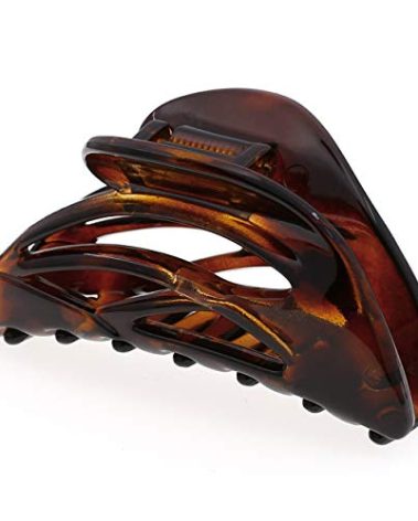 Camila Paris CP2297 French Hair Clip for Women, Small Dolphin Tortoise Shell, Girls Hair Claw Clips Jaw Fashion Durable and Styling Hair Accessories for Women, Strong Hold No Slip Grip Made in France