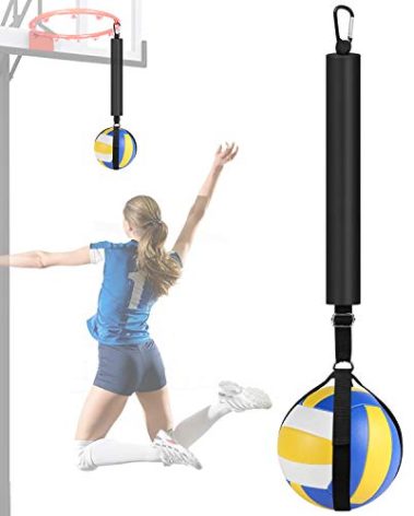 TOBWOLF Volleyball Spike Trainer, Volleyball Spike Training System for Basketball Hoop, Volleyball Equipment Training Aid Improves Serving, Jumping, Arm Swing Mechanics and Spiking Power