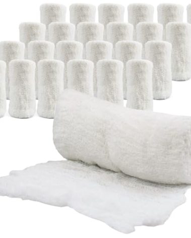 Cotton Gauze Roll-kerlix Gauze Bandage Rolls -24 Rolls -STERILE - 4 Inches X 12 feet -Extra Absorbency - Medical Gauze Bandage -6 ply - Latex Free -Each roll Individual Wrapped-Hospital Grade Quality